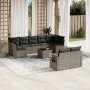 10-teiliges Gartensofa-Set mit grauen synthetischen Rattankissen von , Gartensets - Ref: Foro24-3220629, Preis: 591,47 €, Rab...