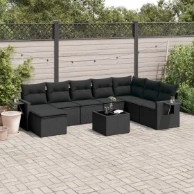 8-piece garden sofa set and black synthetic rattan cushions by , Garden sets - Ref: Foro24-3220564, Price: 568,42 €, Discount: %