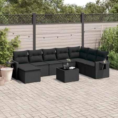 8-piece garden sofa set and black synthetic rattan cushions by , Garden sets - Ref: Foro24-3220564, Price: 568,42 €, Discount: %