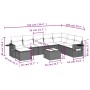 8-teiliges Gartensofa-Set und schwarze synthetische Rattankissen von , Gartensets - Ref: Foro24-3220564, Preis: 547,25 €, Rab...
