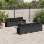 8-piece garden sofa set and black synthetic rattan cushions by , Garden sets - Ref: Foro24-3219944, Price: 619,14 €, Discount: %