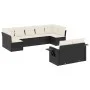 8-teiliges Gartensofa-Set und schwarze synthetische Rattankissen von , Gartensets - Ref: Foro24-3220615, Preis: 539,06 €, Rab...