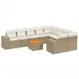 Garden sofa set with beige cushions 10 pieces synthetic rattan by , Garden sets - Ref: Foro24-3257934, Price: 729,42 €, Disco...