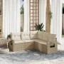 Garden sofa set with cushions 5 pieces beige synthetic rattan by , Garden sets - Ref: Foro24-3220147, Price: 379,65 €, Discou...
