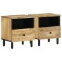 Mesitas de noche 2 uds madera maciza de mango 40x33x46 cm de , Mesitas de noche - Ref: Foro24-356898, Precio: 74,48 €, Descue...