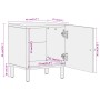 Nachttisch aus massivem Mangoholz, 40 x 33 x 46 cm von , Nachttische - Ref: Foro24-356887, Preis: 43,26 €, Rabatt: %