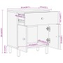 Mesita de noche madera maciza de mango 50x33x60 cm de , Mesitas de noche - Ref: Foro24-356902, Precio: 84,52 €, Descuento: %