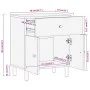 Solid mango wood bedside table 50x33x60 cm by , Nightstands - Ref: Foro24-356902, Price: 73,10 €, Discount: %
