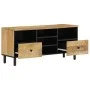 Solid mango wood TV cabinet 100x33x46 cm by , TV Furniture - Ref: Foro24-356909, Price: 79,13 €, Discount: %