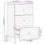 Beistellschrank aus massivem Mangoholz, 40 x 33 x 75 cm von , Sideboards - Ref: Foro24-356914, Preis: 152,33 €, Rabatt: %