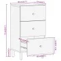 Solid mango wood auxiliary cabinet 40x33x75 cm by , Sideboards - Ref: Foro24-356914, Price: 149,22 €, Discount: %