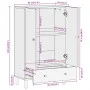 High sideboard solid mango wood 60x33x100 cm by , Sideboards - Ref: Foro24-356921, Price: 200,55 €, Discount: %