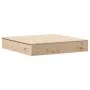 Sandbox with solid pine wood lid 111x111x19.5 cm by , sandboxes - Ref: Foro24-832606, Price: 83,90 €, Discount: %