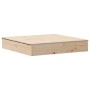 Sandkasten mit Deckel aus massivem Kiefernholz, 111 x 111 x 19,5 cm von , Sandkästen - Ref: Foro24-832606, Preis: 87,37 €, Ra...
