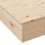 Arenero con tapa madera maciza de pino 111x111x19,5 cm
