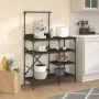 Brown metal engineered wood kitchen shelf 90x40x132cm by , Kitchen utensil containers - Ref: Foro24-845420, Price: 83,32 €, D...