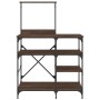 Braunes Küchenregal aus Metallwerkstoff, 90 x 40 x 132 cm von , Behälter für Küchenutensilien - Ref: Foro24-845420, Preis: 84...