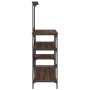 Brown metal engineered wood kitchen shelf 90x40x132cm by , Kitchen utensil containers - Ref: Foro24-845420, Price: 84,39 €, D...