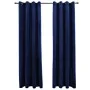 Dark blue velvet blackout curtains with 2 pieces and eyelets, 140x225cm. by vidaXL, Curtains and curtains - Ref: Foro24-13452...