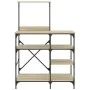 Küchenregal, Holztechnik, Metall, Eiche, 90 x 40 x 132 cm von , Behälter für Küchenutensilien - Ref: Foro24-845417, Preis: 80...