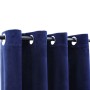 Dark blue velvet blackout curtains with 2 pieces and eyelets, 140x225cm. by vidaXL, Curtains and curtains - Ref: Foro24-13452...