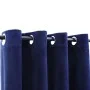 Dark blue velvet blackout curtains with 2 pieces and eyelets, 140x225cm. by vidaXL, Curtains and curtains - Ref: Foro24-13452...