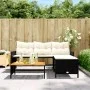L-shaped garden sofa with black PE rattan table and cushions by , Outdoor sofas - Ref: Foro24-365581, Price: 244,08 €, Discou...