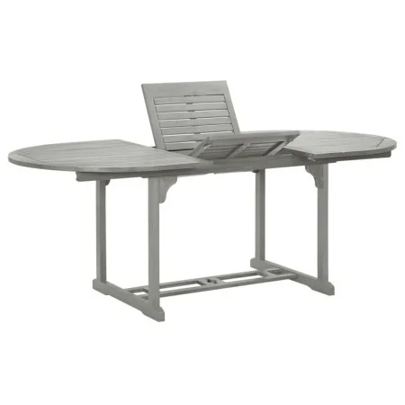 Mesa de jardín madera maciza de acacia gris 200x100x75 cm de vidaXL, Mesas de jardín - Ref: Foro24-47277, Precio: 269,87 €, D...
