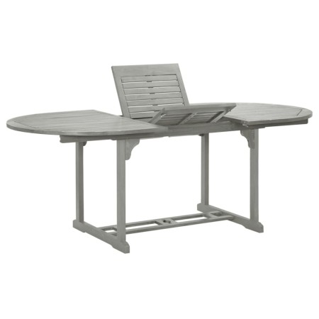 Mesa de jardín madera maciza de acacia gris 200x100x75 cm de vidaXL, Mesas de jardín - Ref: Foro24-47277, Precio: 274,44 €, D...