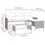L-förmiges Gartensofa mit schwarzem PE-Rattantisch und Kissen von , Outdoor-Sofas - Ref: Foro24-365581, Preis: 231,13 €, Raba...