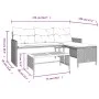 L-shaped garden sofa with black PE rattan table and cushions by , Outdoor sofas - Ref: Foro24-365581, Price: 244,08 €, Discou...