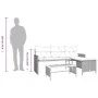 Sofá de jardín en forma de L con mesa y cojines ratán PE negro de , Sofás de exterior - Ref: Foro24-365581, Precio: 244,04 €,...