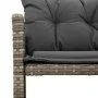 L-shaped garden sofa with table and gray PE rattan cushions by , Outdoor sofas - Ref: Foro24-365574, Price: 224,56 €, Discoun...