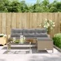 L-shaped garden sofa with beige PE rattan table and cushions by , Outdoor sofas - Ref: Foro24-365576, Price: 248,59 €, Discou...