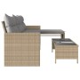 L-förmiges Gartensofa mit beigem PE-Rattantisch und Kissen von , Outdoor-Sofas - Ref: Foro24-365576, Preis: 234,40 €, Rabatt: %