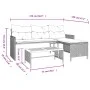 L-förmiges Gartensofa mit beigem PE-Rattantisch und Kissen von , Outdoor-Sofas - Ref: Foro24-365583, Preis: 237,26 €, Rabatt: %