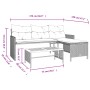 L-förmiges Gartensofa mit beigem PE-Rattantisch und Kissen von , Outdoor-Sofas - Ref: Foro24-365583, Preis: 224,59 €, Rabatt: %