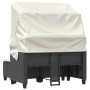 2 seater garden sofa with awning and black PE rattan stools by , Outdoor sofas - Ref: Foro24-365780, Price: 262,72 €, Discoun...