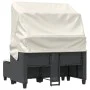 2 seater garden sofa with awning and black PE rattan stools by , Outdoor sofas - Ref: Foro24-365780, Price: 296,41 €, Discoun...