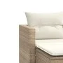 2 seater garden sofa with awning and beige PE rattan stools by , Outdoor sofas - Ref: Foro24-365794, Price: 273,04 €, Discoun...