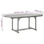 Mesa de jardín madera maciza de acacia gris 200x100x75 cm de vidaXL, Mesas de jardín - Ref: Foro24-47277, Precio: 269,87 €, D...