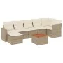 Gartensofa-Set mit beigen Kissen 8 Stück PE-Rattan von , Modulare Sofas für den Außenbereich - Ref: Foro24-3224231, Preis: 51...