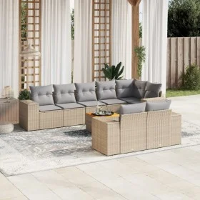 9-teiliges Gartensofa-Set mit beigen synthetischen Rattankissen von , Gartensets - Ref: Foro24-3257865, Preis: 669,21 €, Raba...