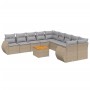 11-piece garden sofa set with beige synthetic rattan cushions by , Garden sets - Ref: Foro24-3257529, Price: 735,06 €, Discou...