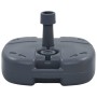 Base de sombrilla portátil rellenable con arena/agua gris de vidaXL, Bases para sombrillas - Ref: Foro24-47684, Precio: 38,80...