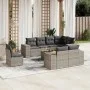 9-teiliges Gartenmöbel-Set und graue synthetische Rattankissen von , Gartensets - Ref: Foro24-3257873, Preis: 608,34 €, Rabat...