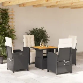 5-piece garden furniture set with black synthetic rattan cushions by , Garden sets - Ref: Foro24-3277316, Price: 632,39 €, Di...