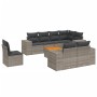 9-teiliges Gartenmöbel-Set und graue synthetische Rattankissen von , Gartensets - Ref: Foro24-3257873, Preis: 626,77 €, Rabat...