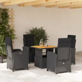 5-piece garden furniture set with black synthetic rattan cushions by , Garden sets - Ref: Foro24-3277328, Price: 589,97 €, Di...