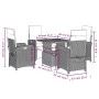 5-teiliges Gartenmöbel-Set mit schwarzen synthetischen Rattankissen von , Gartensets - Ref: Foro24-3277316, Preis: 632,39 €, ...